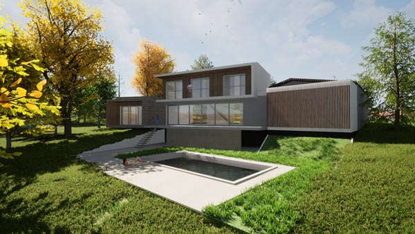 PROSPECTIVE - Construction d'une maison contemporaine sur 3 niveaux